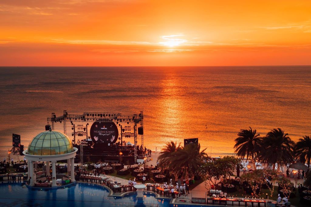 hoàng hôn ở vinpearl phú quốc