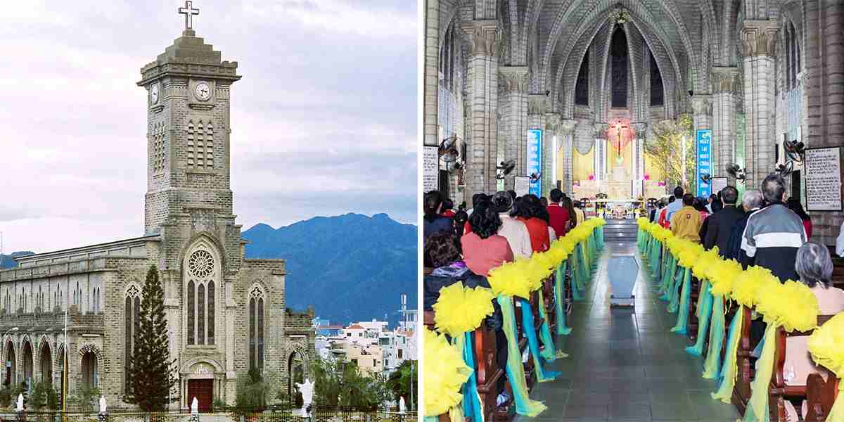 kham pha kien truc gotic cua nha tho chanh toa nha trang