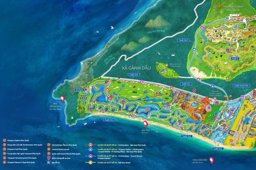 bản đồ của vinpearl phú quốc